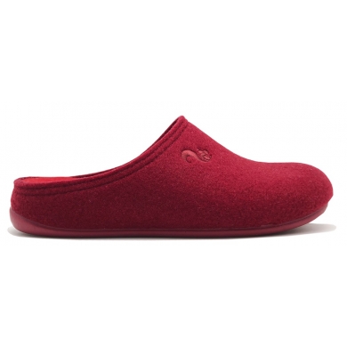 thies Pantofle PET Slipper (miękki filc) burgundowe kapcie damskie